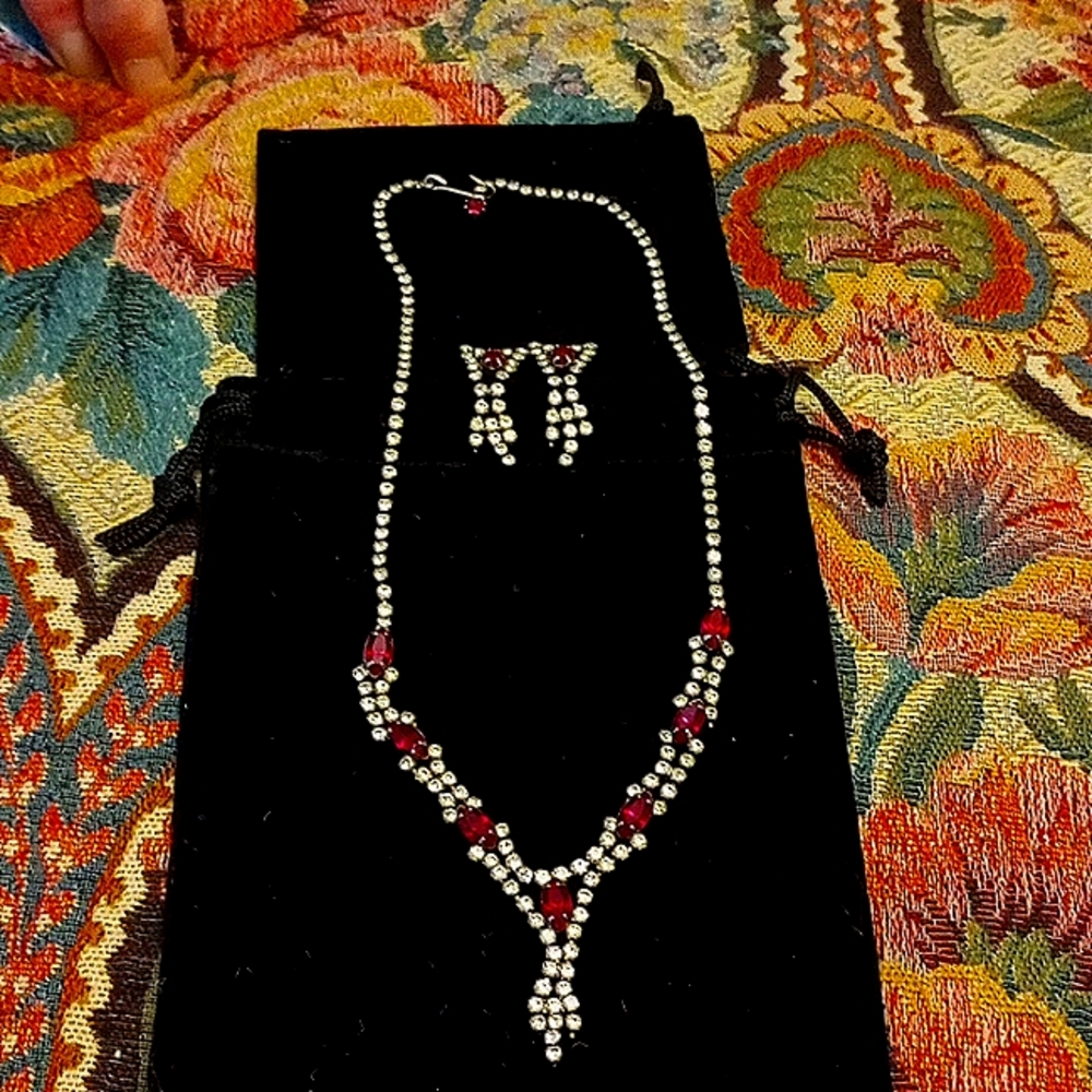 Vintage earrings and necklace set